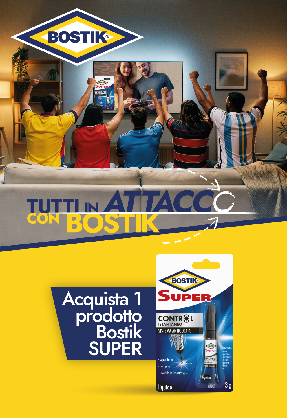 Tutti in Attacco con Bostik - Acquista 1 prodotto Bostik Super